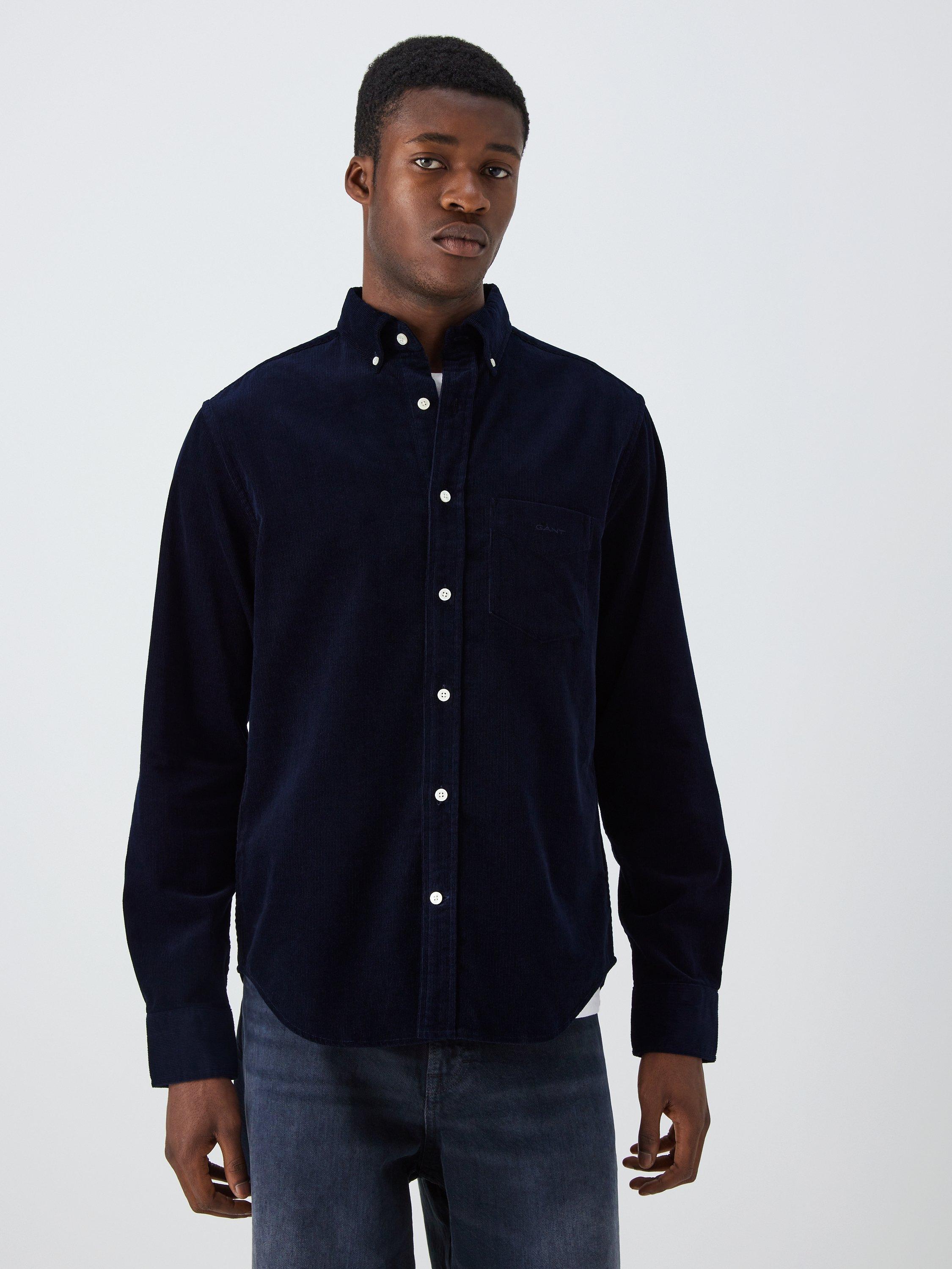 GANT Regular Fit Corduroy Shirt, Evening Blue, XXL