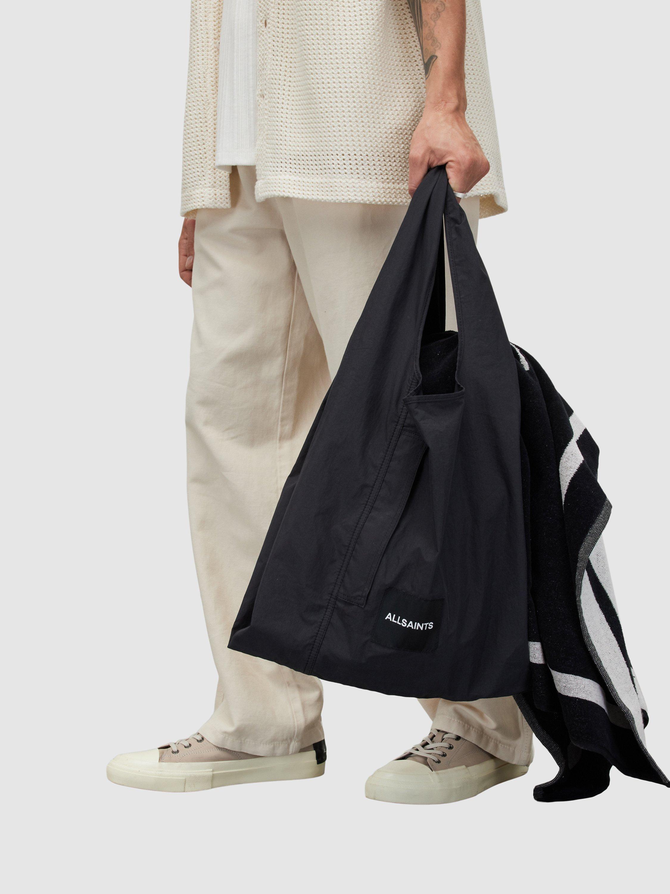AllSaints Ario Packable Tote Bag, Black, One Size