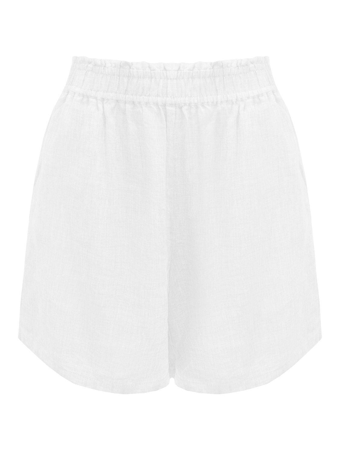 NRBY Poppie Linen Shorts, White, L