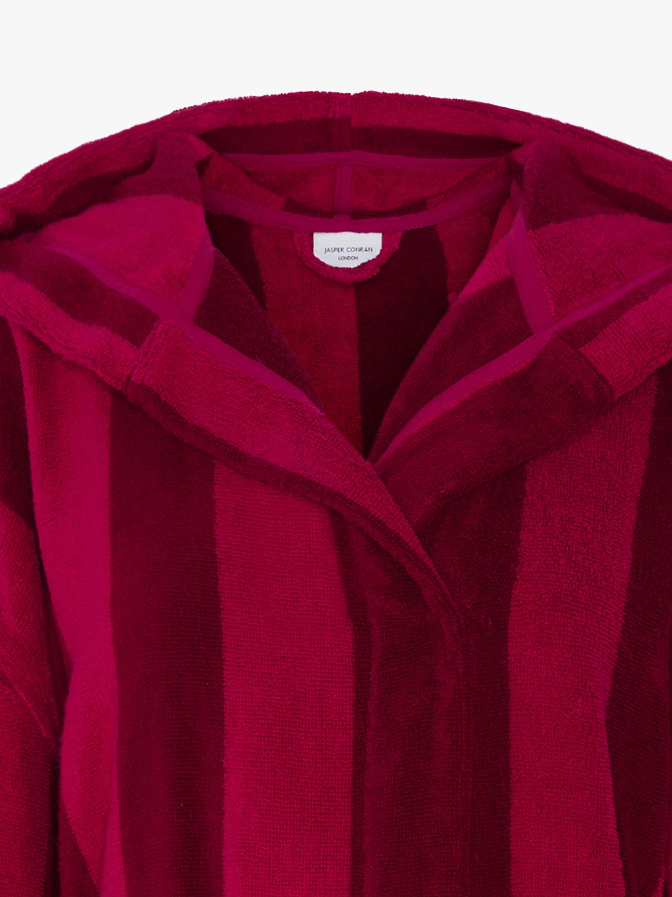 Jasper Conran London Unisex Soft Lightweight Dressing Gown Raspberry Bordeaux