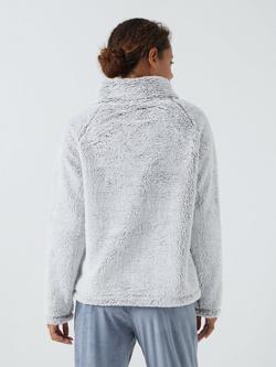 John Lewis High Pile Snuggle Fleece Top - view 2, Grey