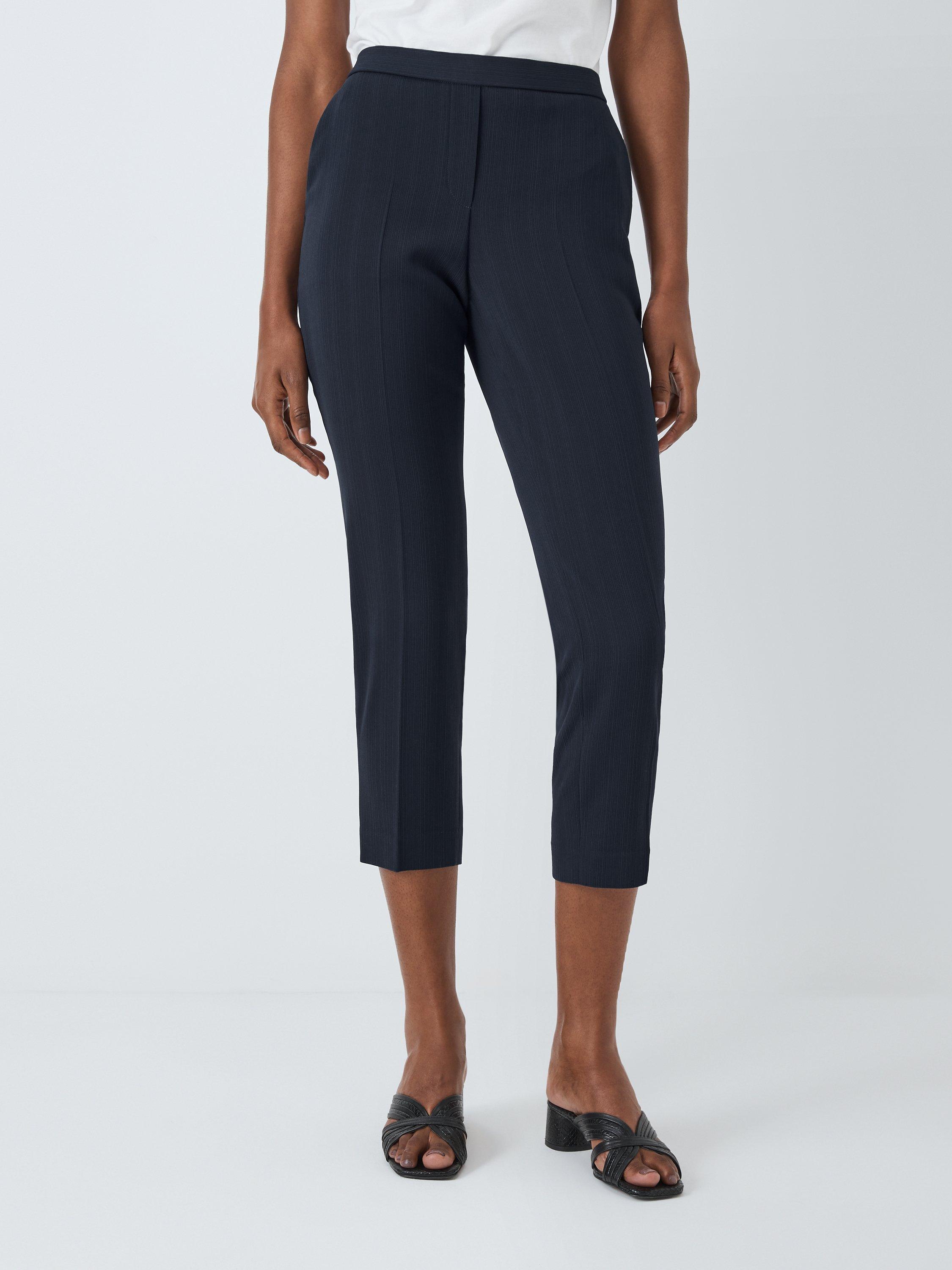 Theory Treeca Wool Blend Trousers, Deep Navy