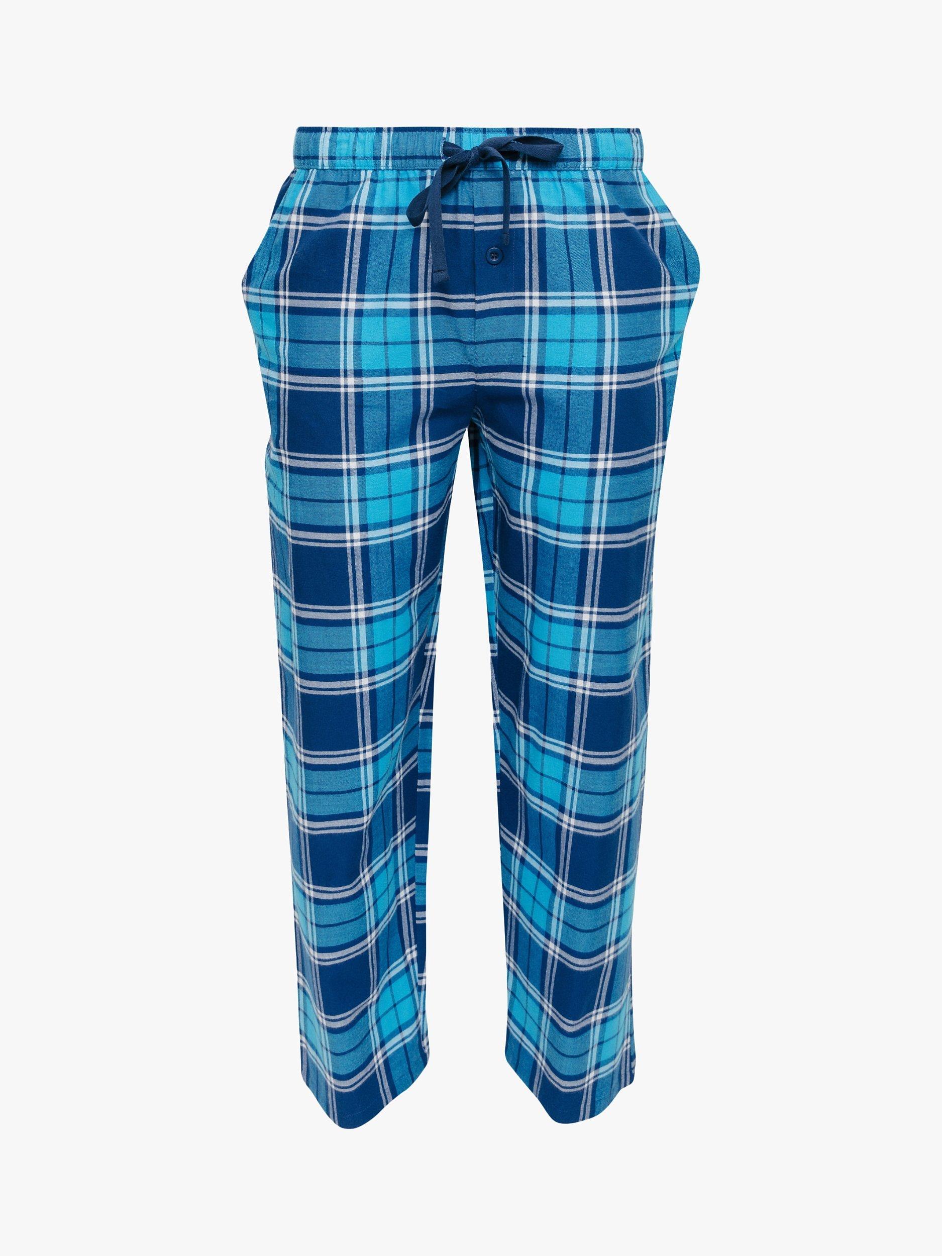 Product image 3 of 4, which shows Cyberjammies Felix Check Pyjama Bottoms, Dark Blue, S