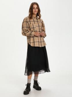 Saint Tropez Coral Midi Skirt, Black