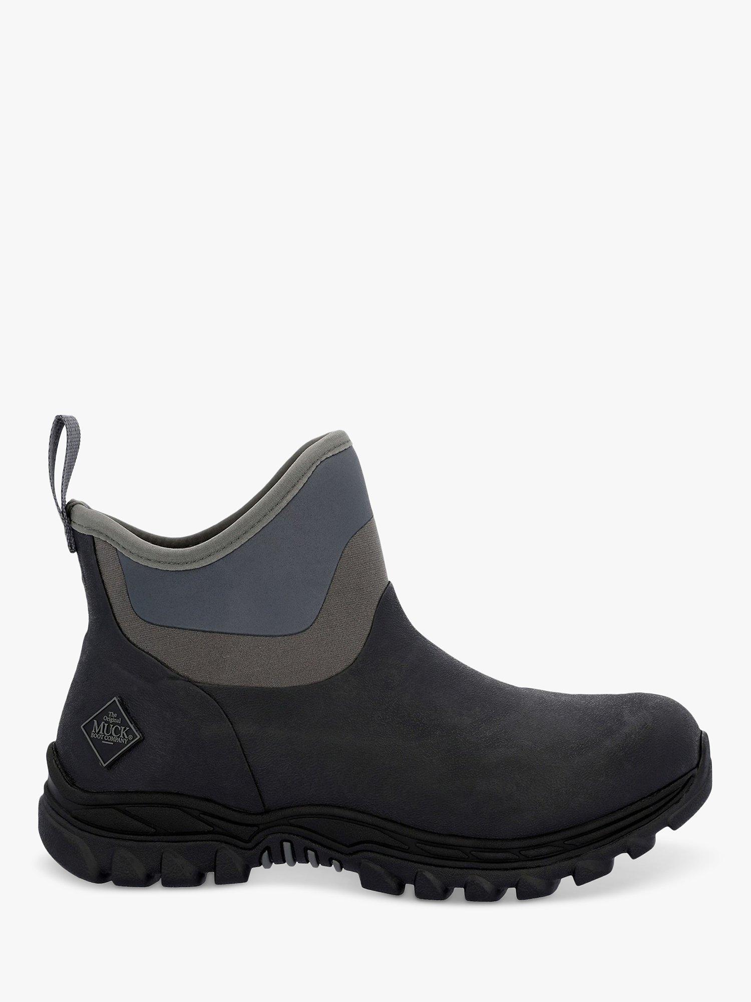 Muck Arctic Sport II Rubber Ankle Boots Black Grey