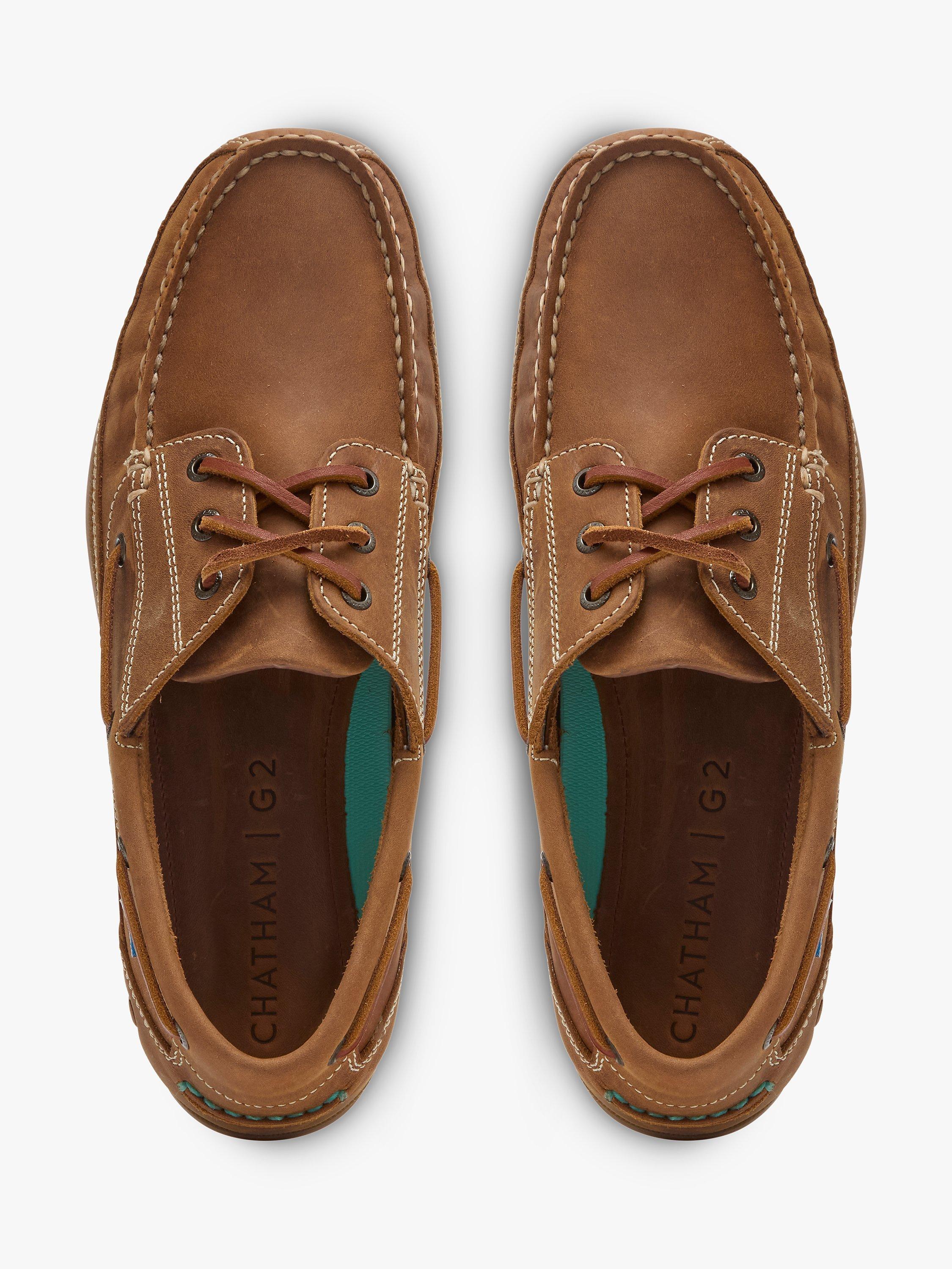 Product image 4 of 4, which shows Chatham Rockwell II G2 Leather Boat Shoes, Light brown, 10S