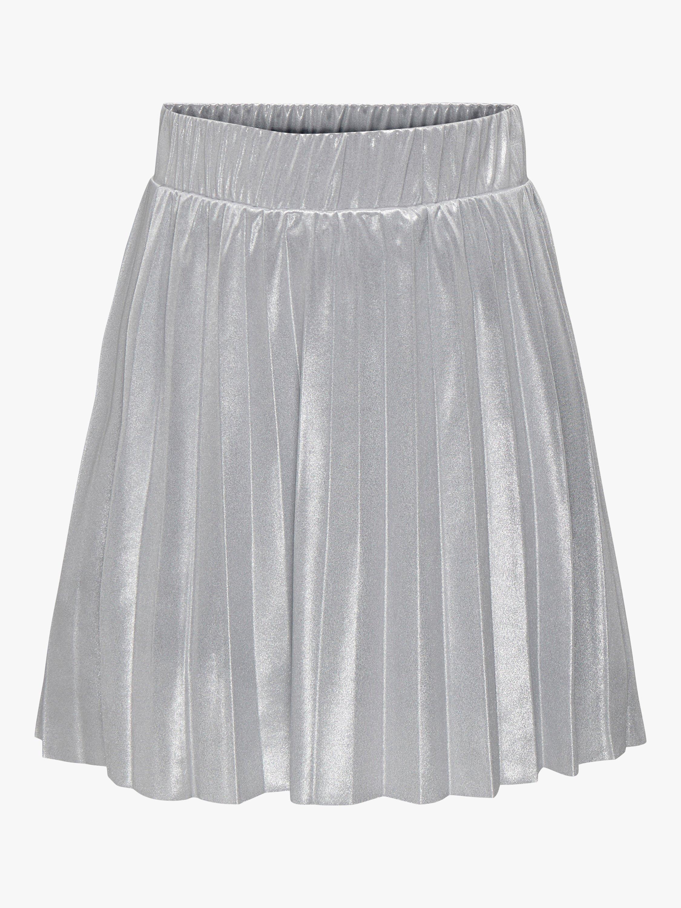 KIDS ONLY Kids' Hailey Metallic Pleated Skirt, Silver