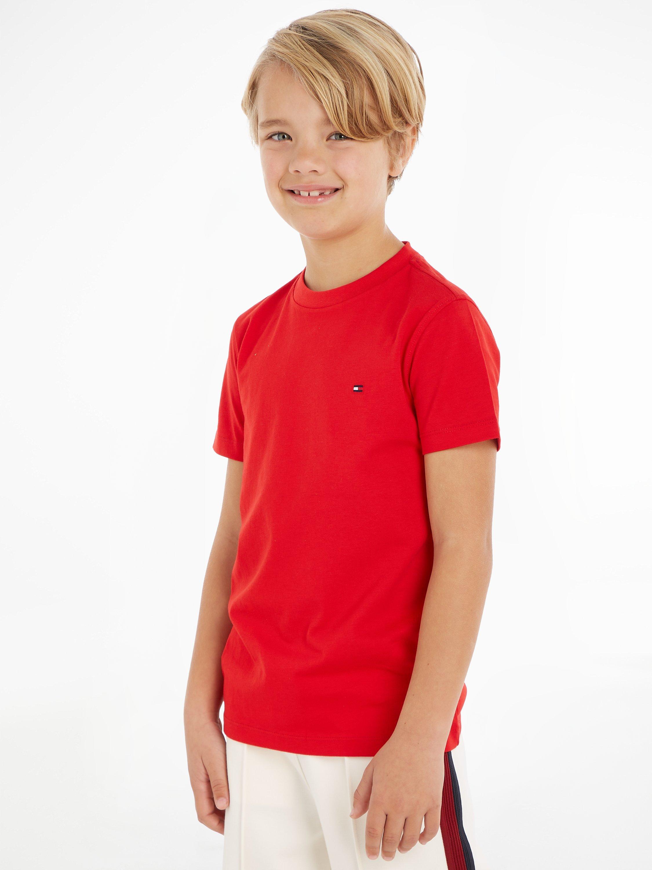 Tommy Hilfiger Children's Essential T-Shirt, Deep Crimson