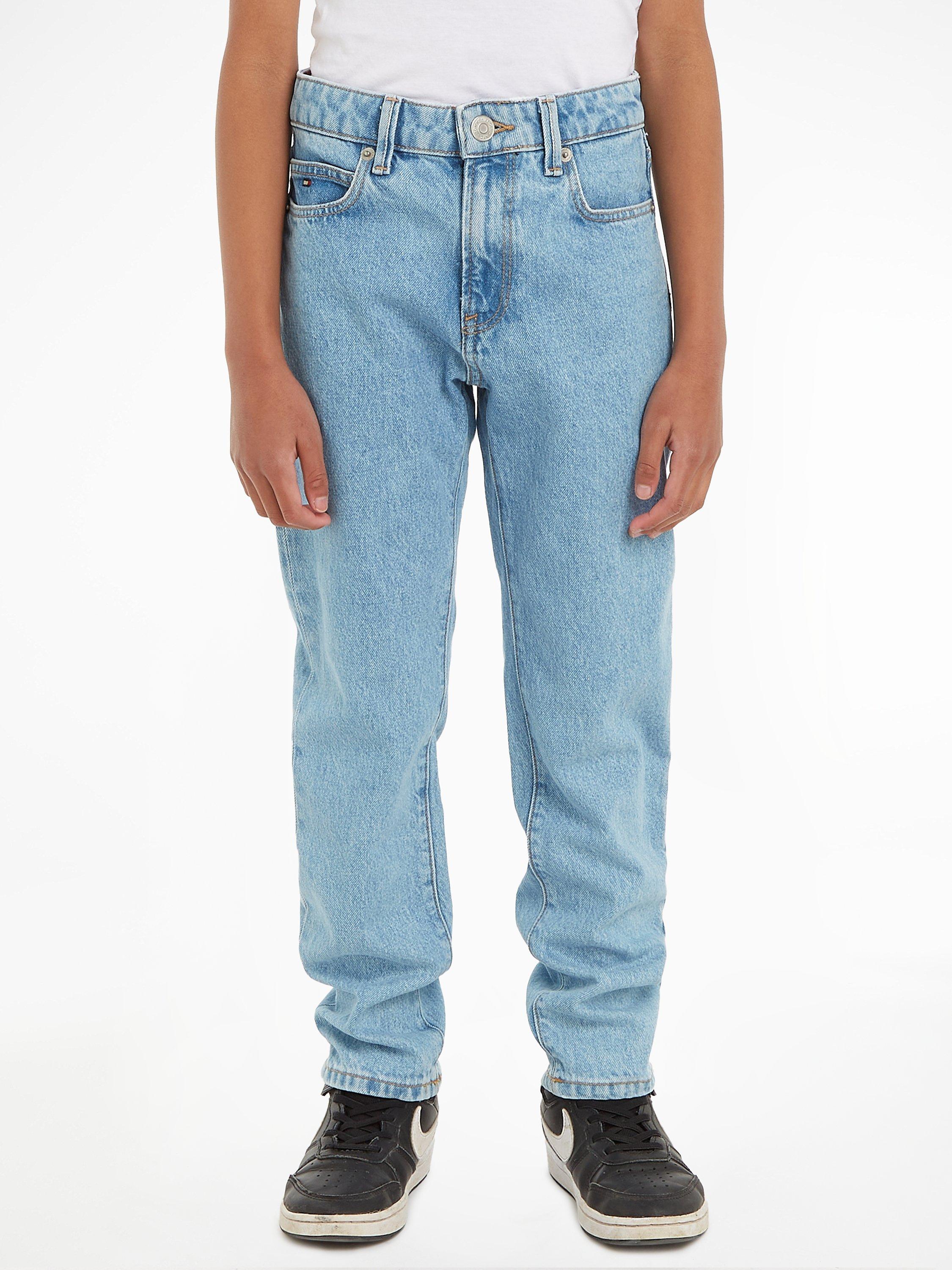 Tommy Hilfiger Kids' Straight Cut Jeans, Light Blue