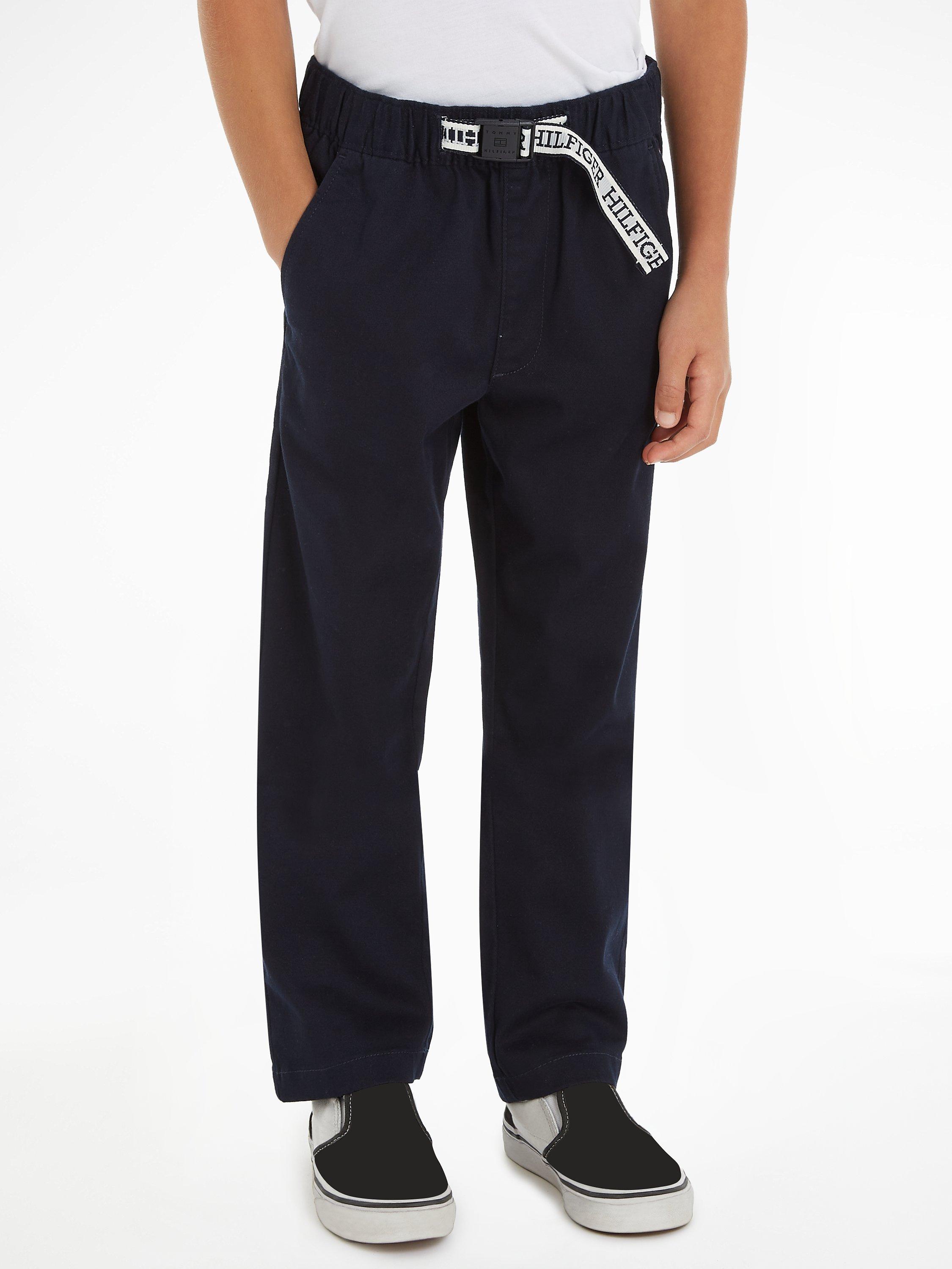 Tommy Hilfiger Belted Cotton Blend Comfort Trousers