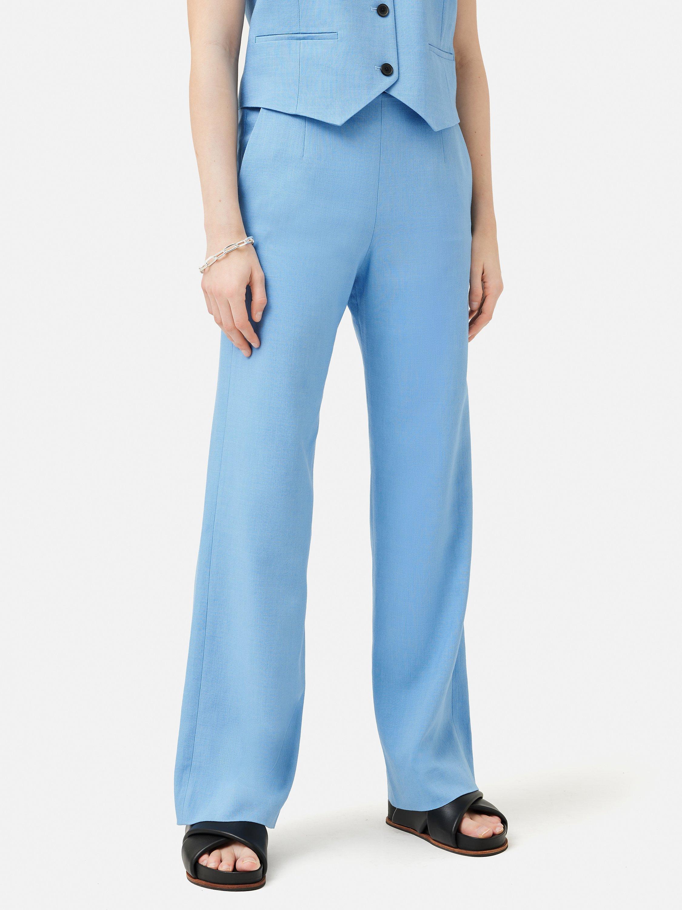 Jigsaw Hopsack Blake Trousers, Blue