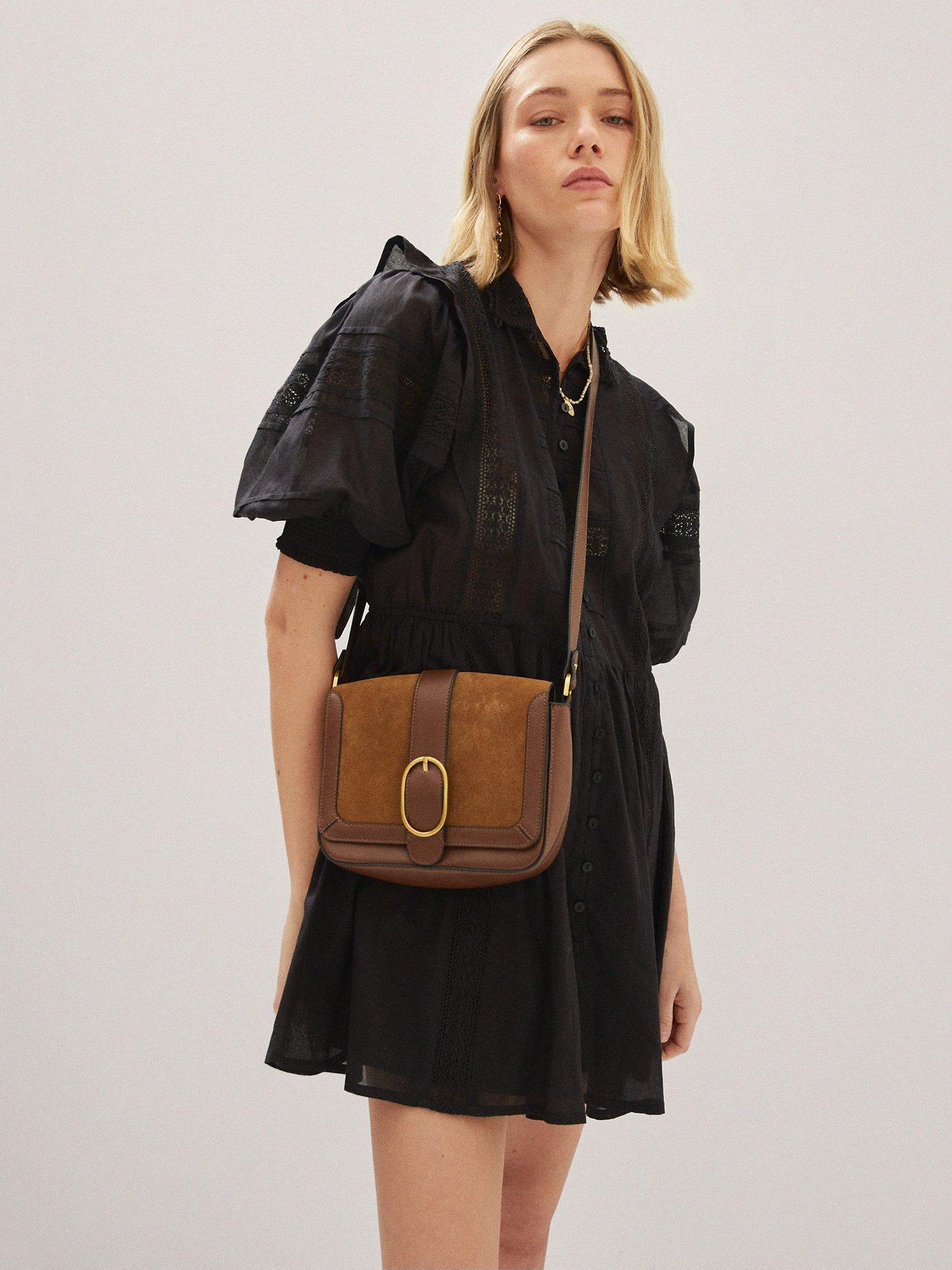 Mango Tresi Puff Sleeve Embroidered Mini Dress