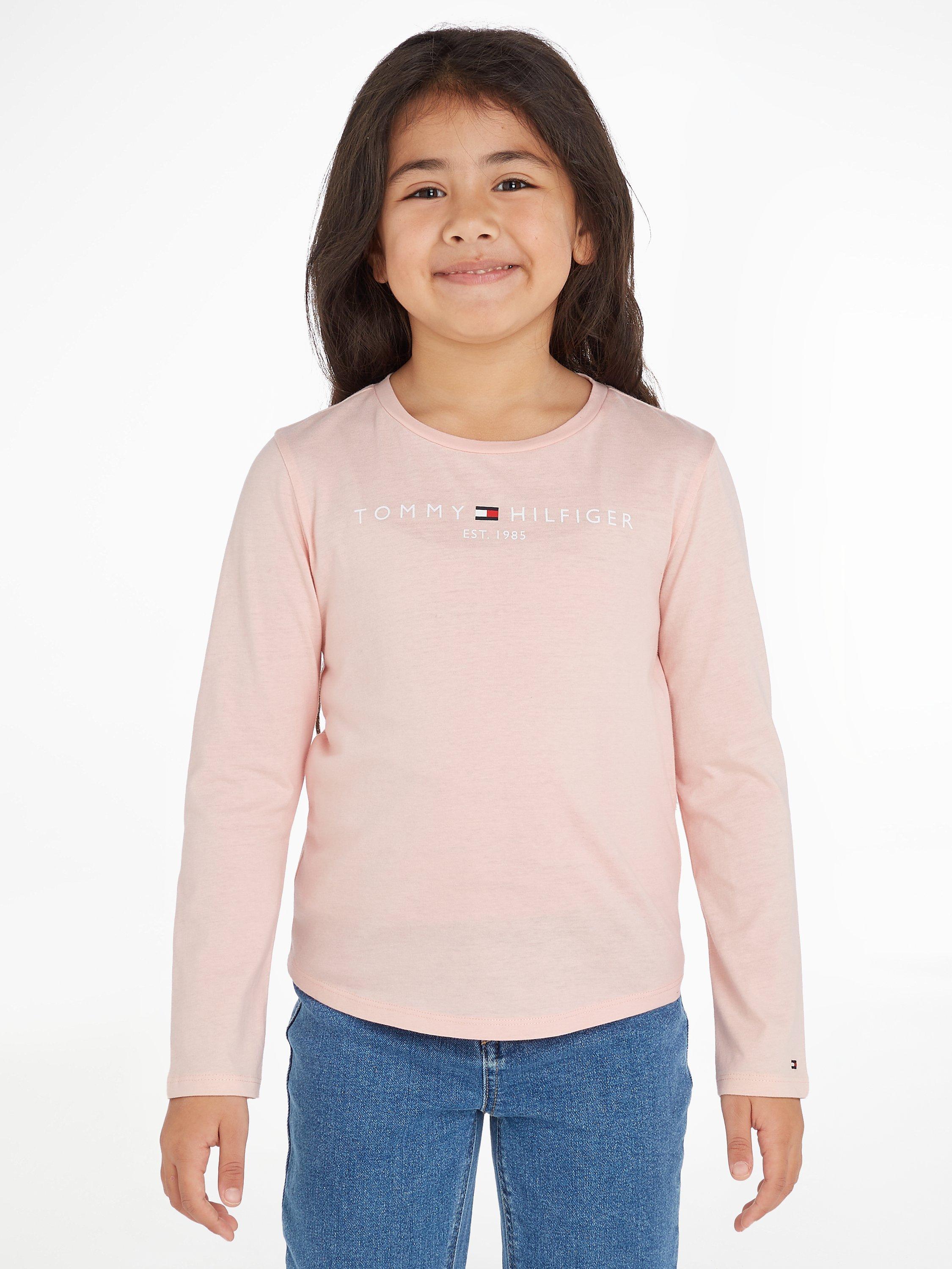 Tommy Hilfiger Essentials Long Sleeve Top, Pink Crystal