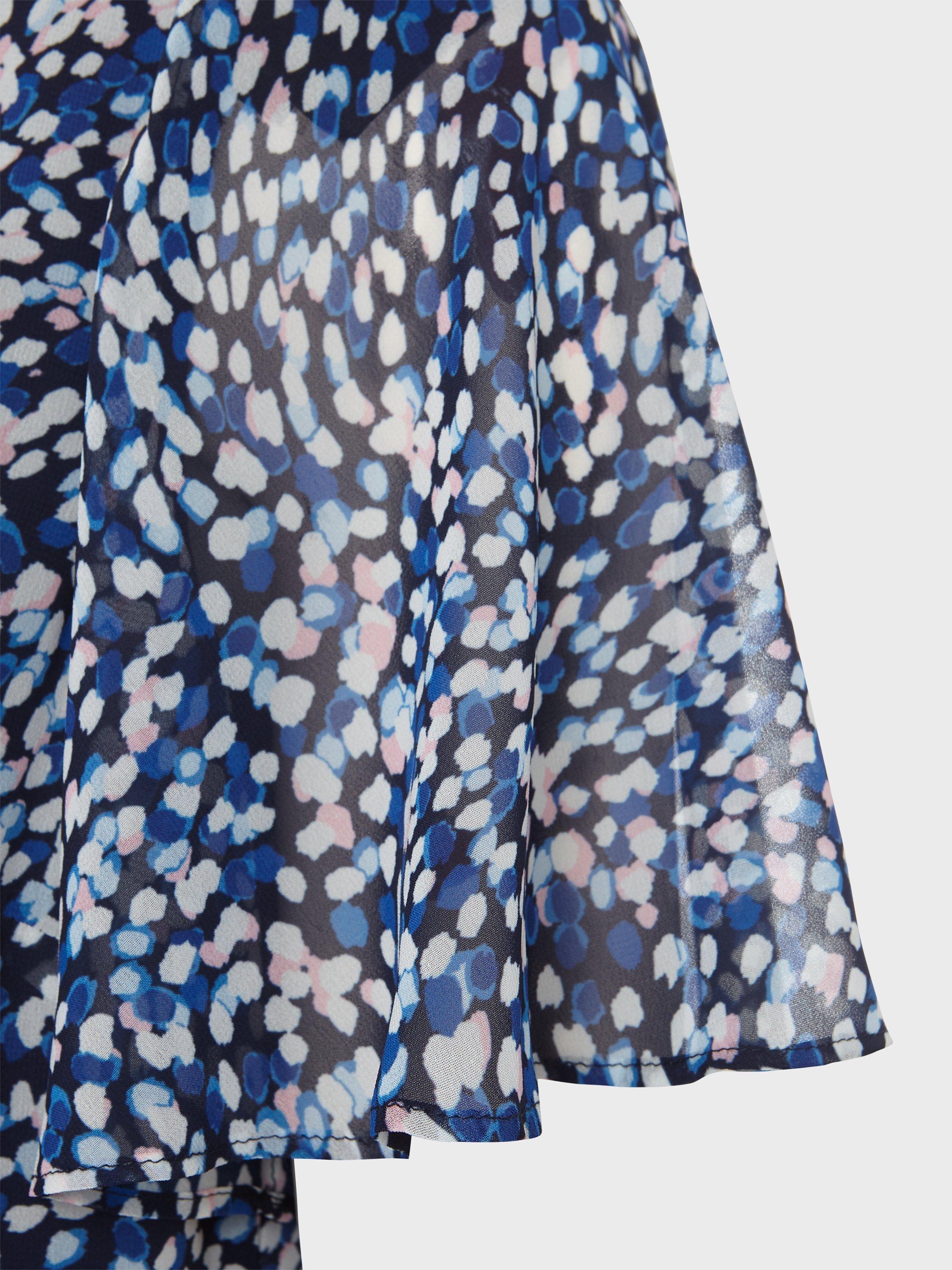 Product image 2 of 4, which shows Hobbs Sadie Spot Print Mini Dress, Navy/Multi, 10