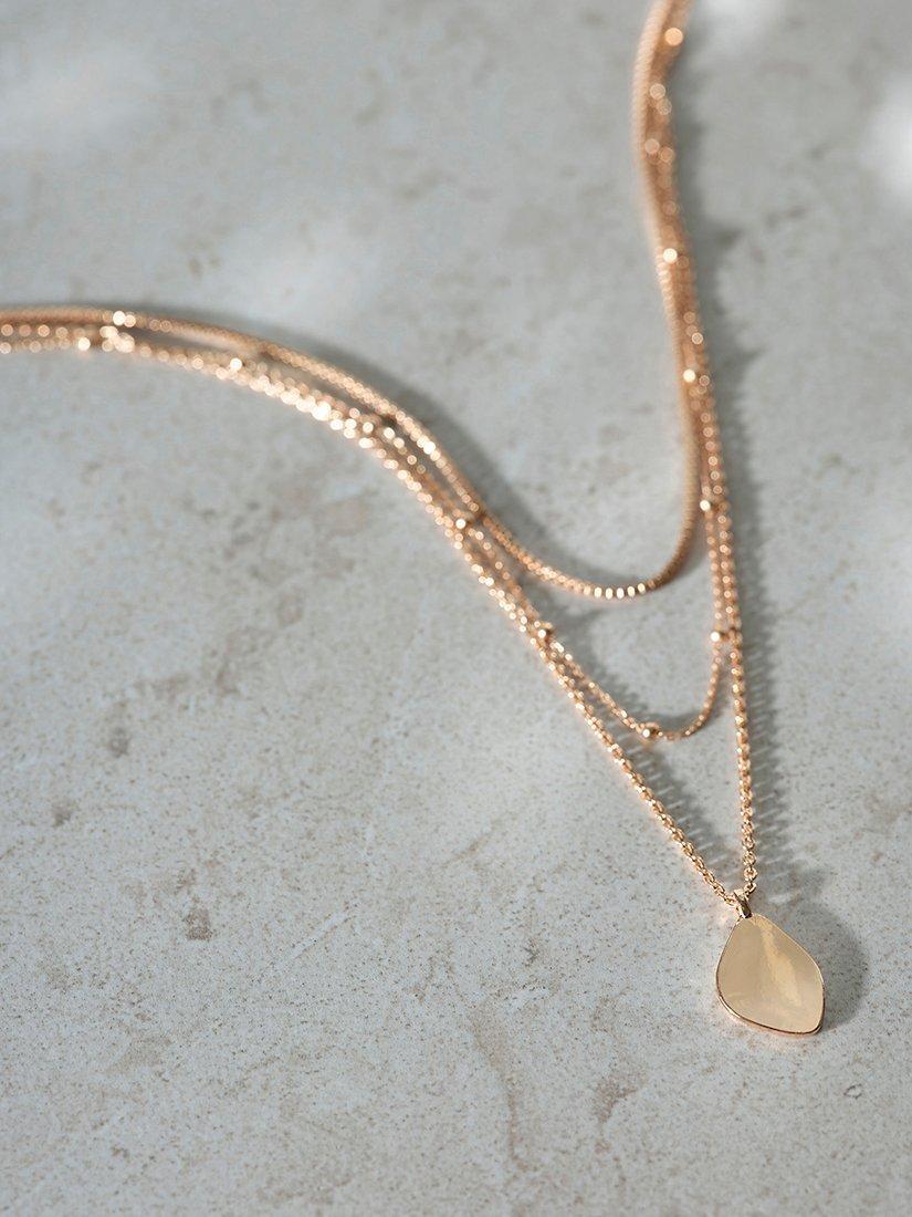 Mint Velvet Layered Necklace, Gold