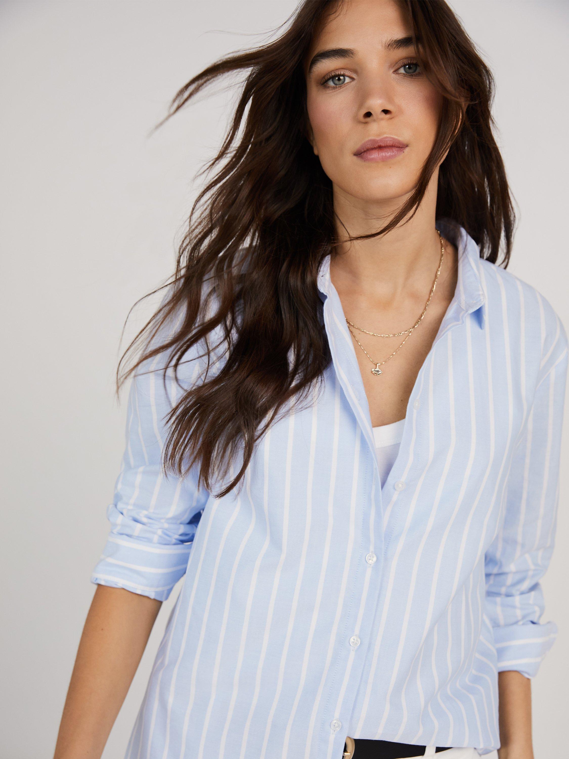 Baukjen Madelyn Stripe Shirt, Blue/White
