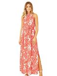 Mela London Animal Print Maxi Dress, Red