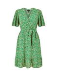 Yumi Mela London Ditsy Floral Wrap Dress, Green, Green
