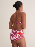 Phase Eight High Waisted Leaf Print Bikini Bottoms, Orange