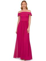 【海外限定】AdriannaPapell ドレス☆Chiffon Crepe Bardot Maxi Adrianna Papell Chiffon Crepe Bardot Maxi Dress, Midnight