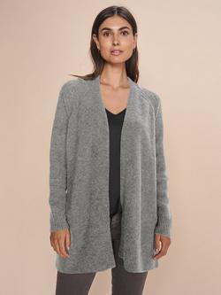 MOS MOSH Thora Long Cardigan, Grey Melange