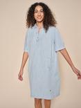 MOS MOSH Beattie Bleach V-Neck Dress, Light Blue