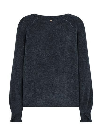 MOS MOSH Talli Long Sleeve Knit Jumper - view 2, Salute Navy