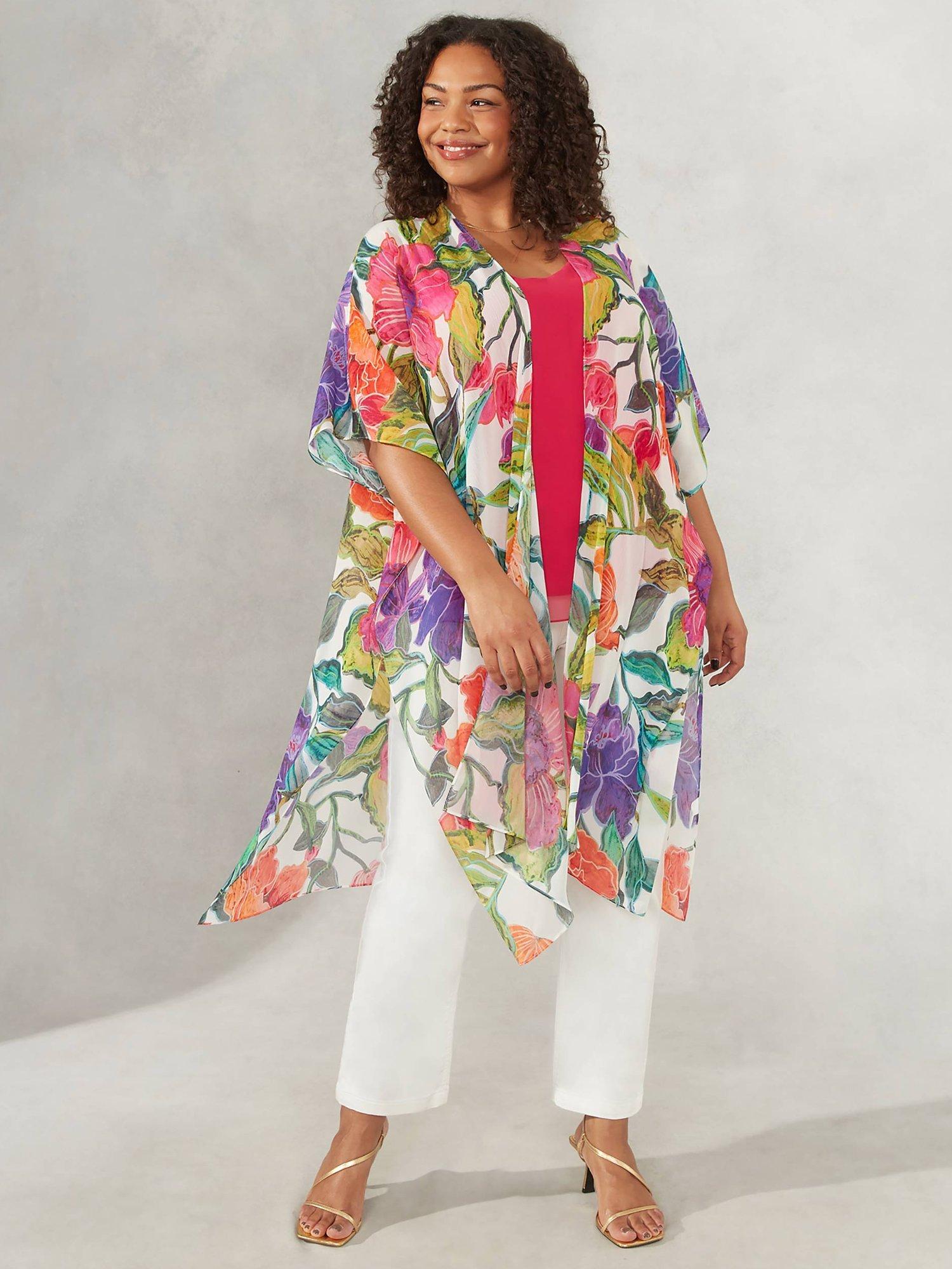Live Unlimited Floral Kimono, Multi