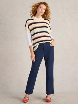 White Stuff Savannah Stretch Trousers, Dark Navy, Dark Navy