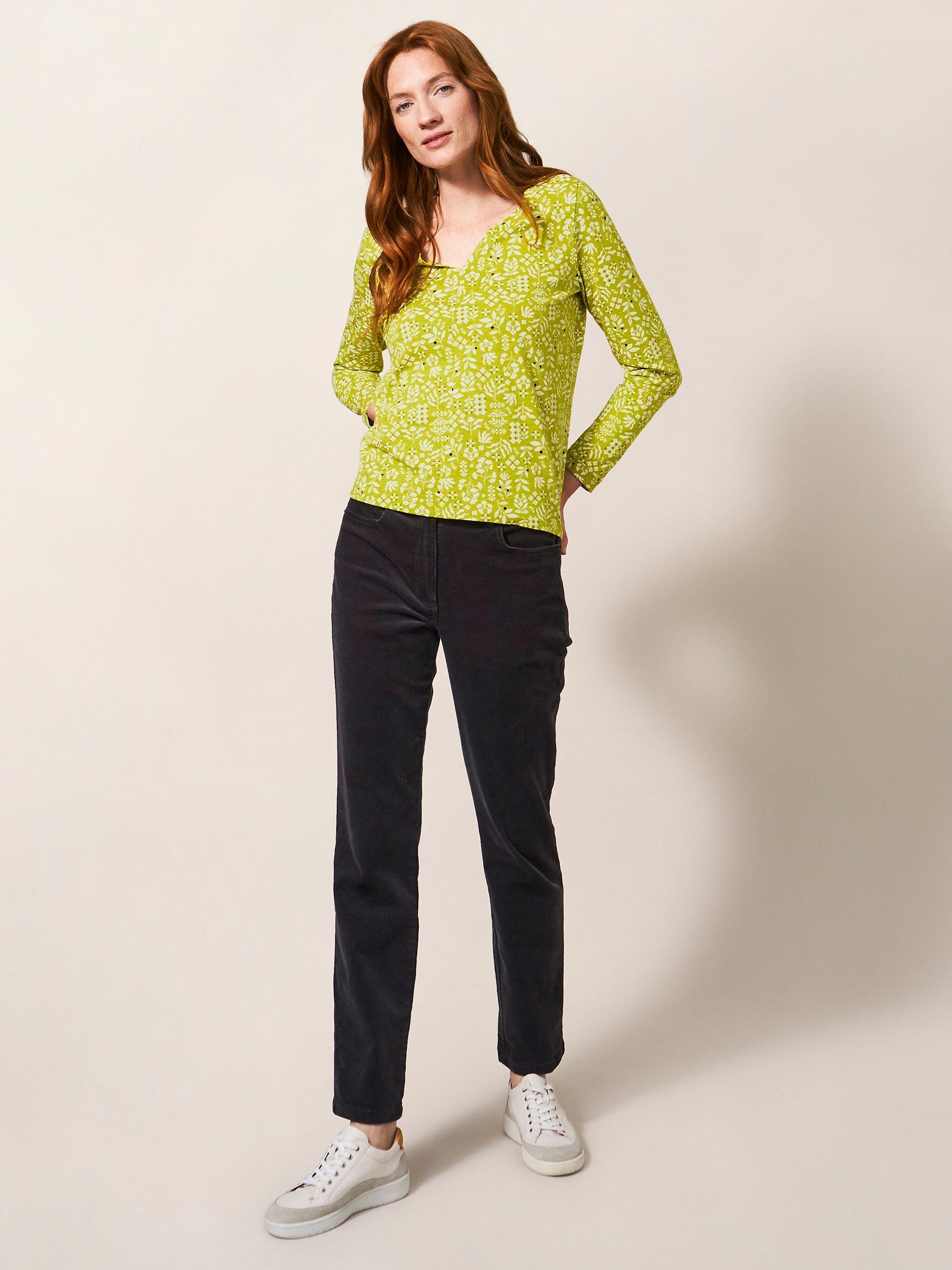 Product image 1 of 7, which shows White Stuff Nelly Long Sleeve Top, Yellow, 6