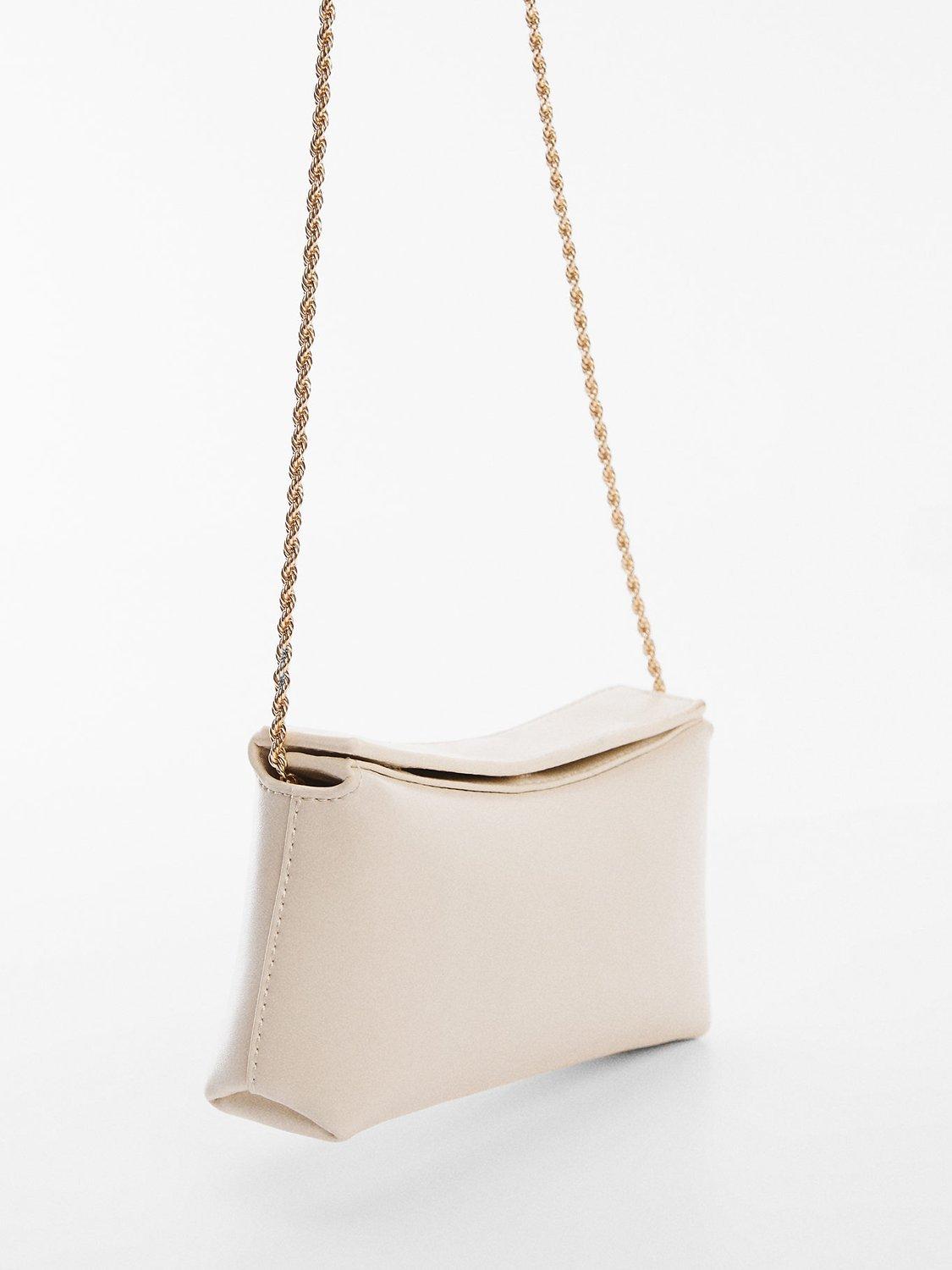 Mango Marion Chain Strap Cross Body Bag, Natural White, One Size
