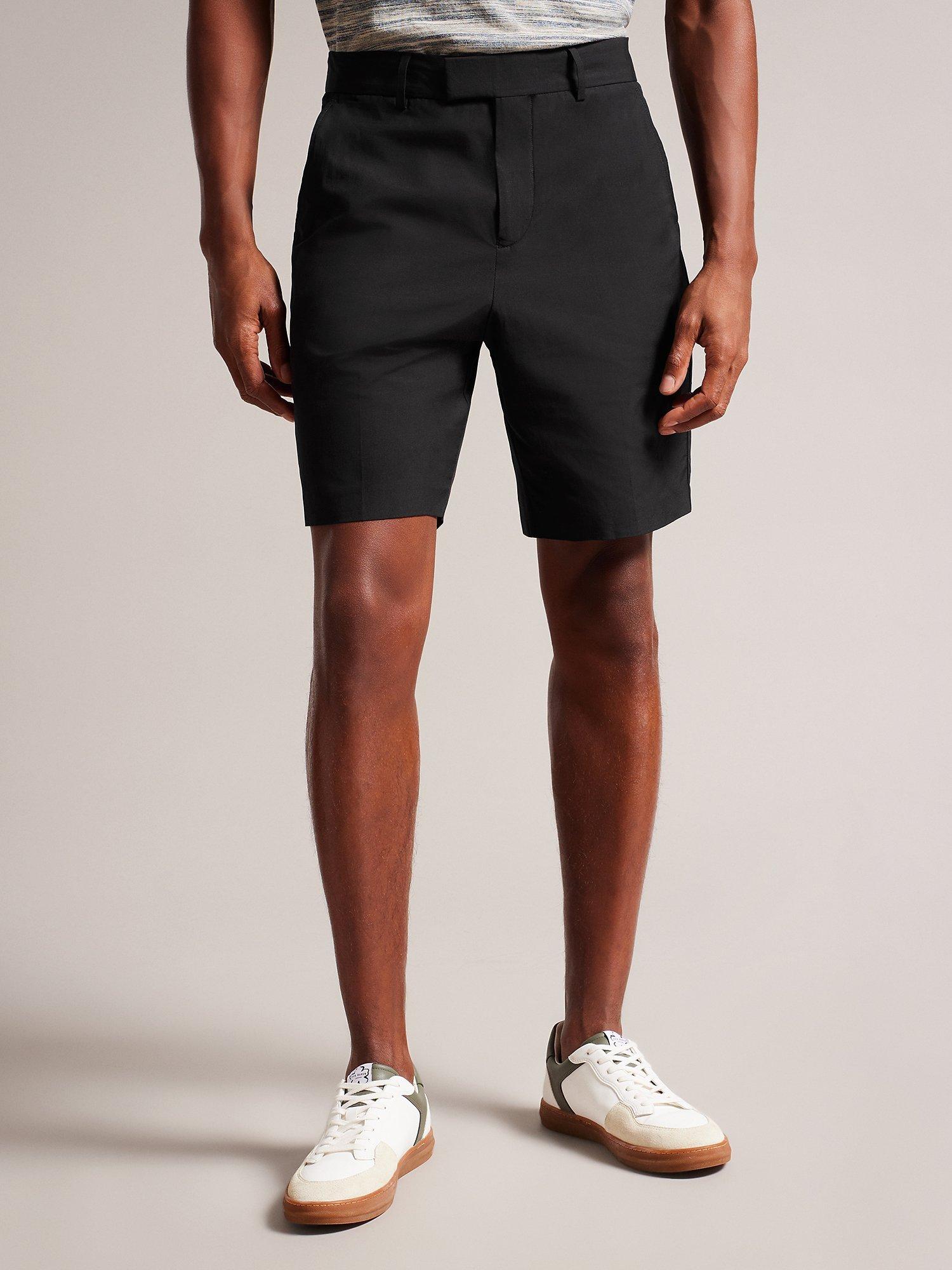 Ted Baker Cleeves Cotton Linen Blend Shorts, Black Black