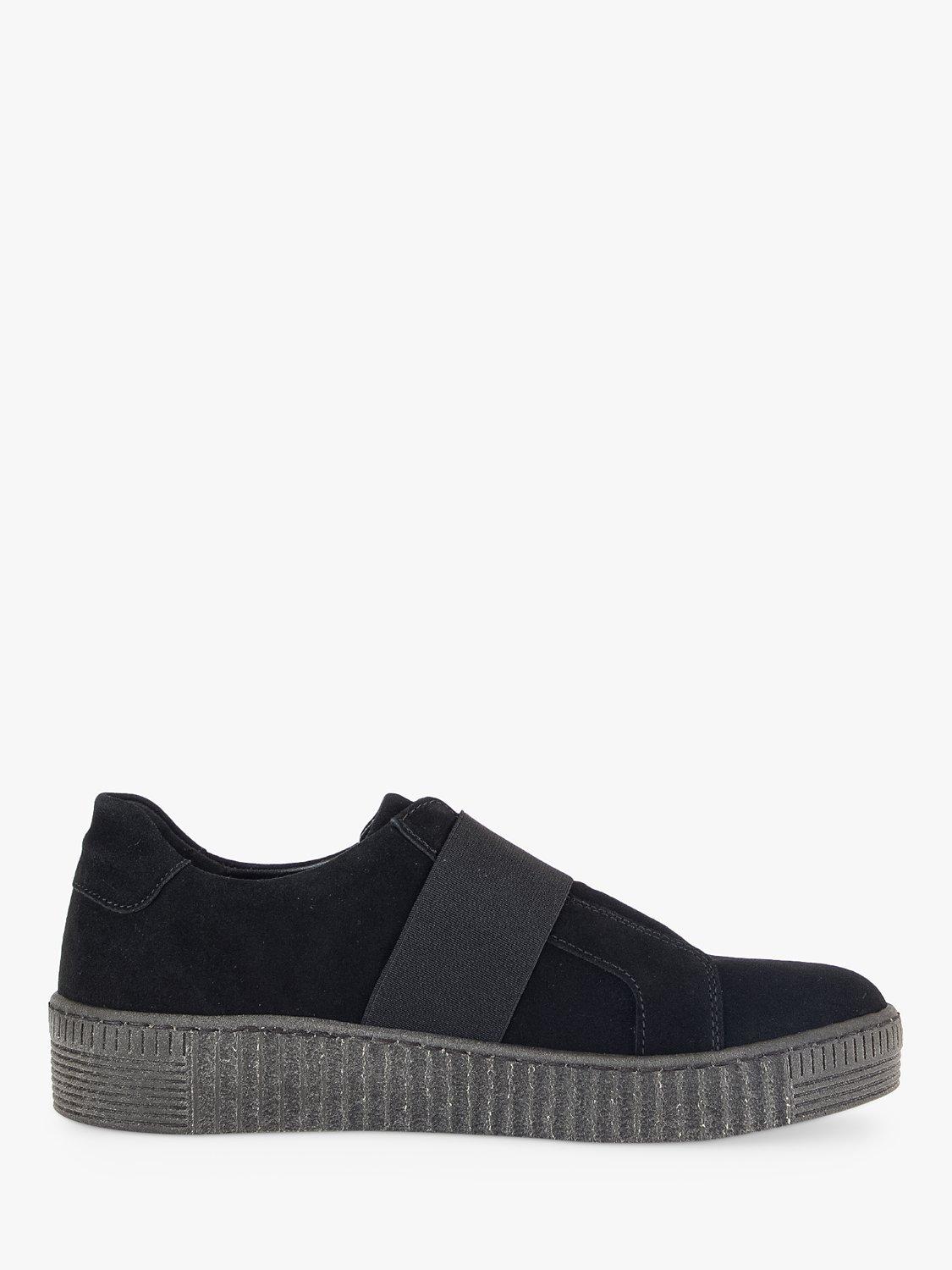 Gabor Willow Suede Trainers, Black