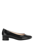 Gabor Develop Leather Court Shoes, Black