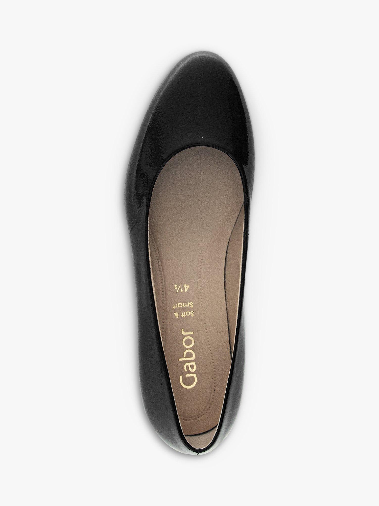 Gabor Develop Leather Court Shoes Black