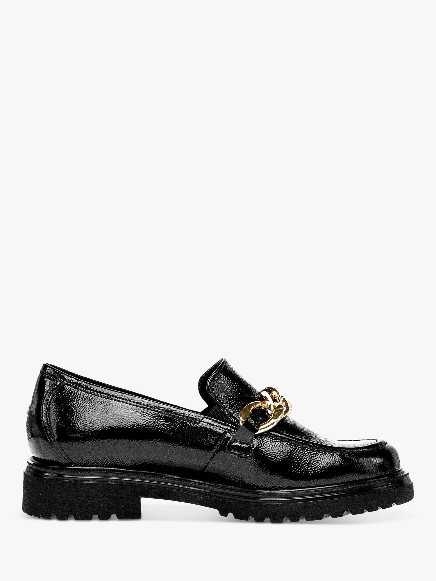 Gabor Florida Wide Fit Leather Loafers, Black