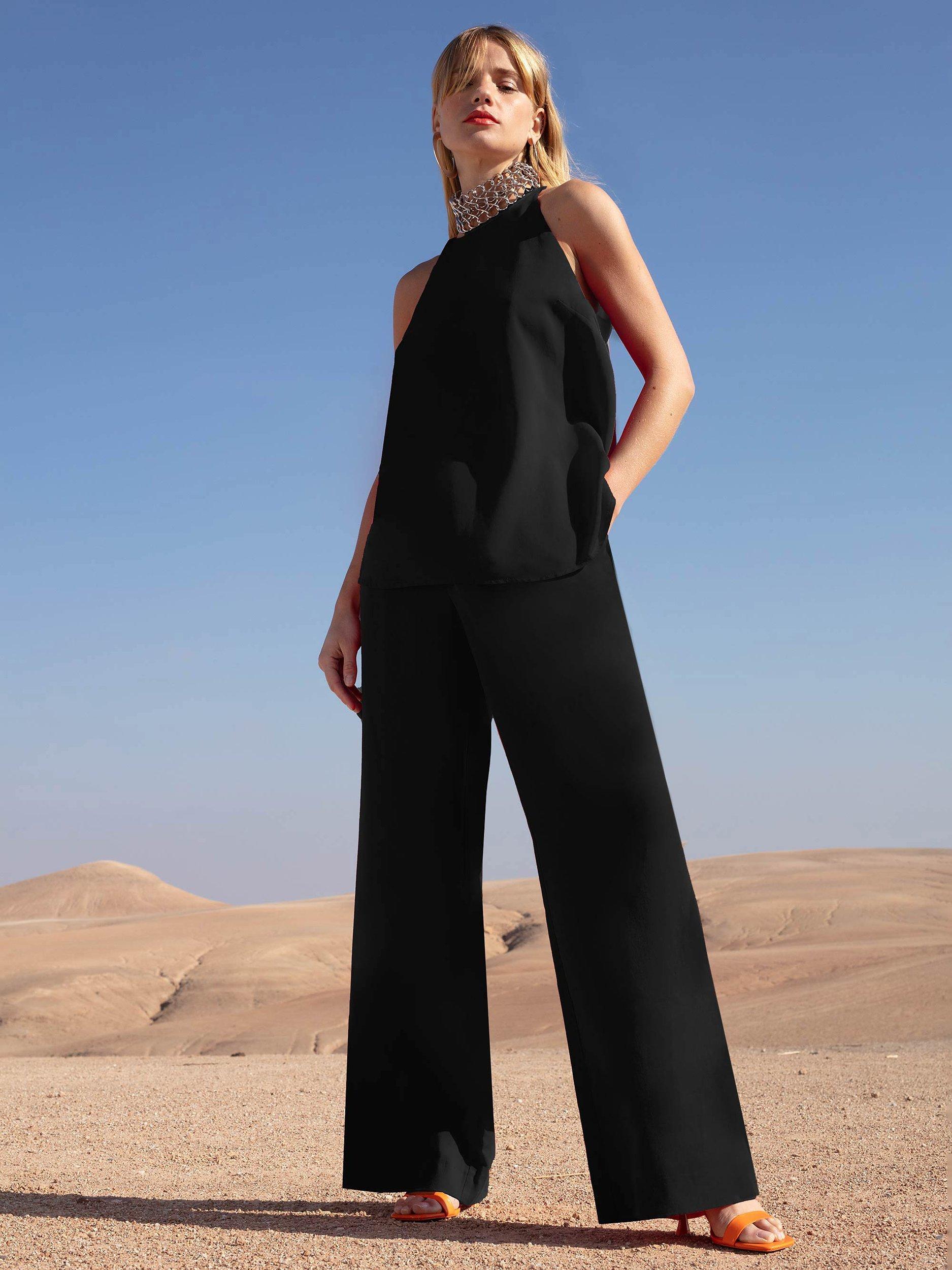 Ro&Zo Lyocell Trousers, Black