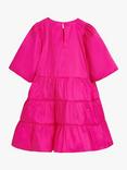 Whistles Kids' Bella Puff Sleeve Tiered Dress, Pink