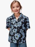 Whistles Kids' Sonny Daisy Print Shirt, Blue/Multi