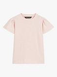 Whistles Kids' Frill Sleeve Plain Top, Pink