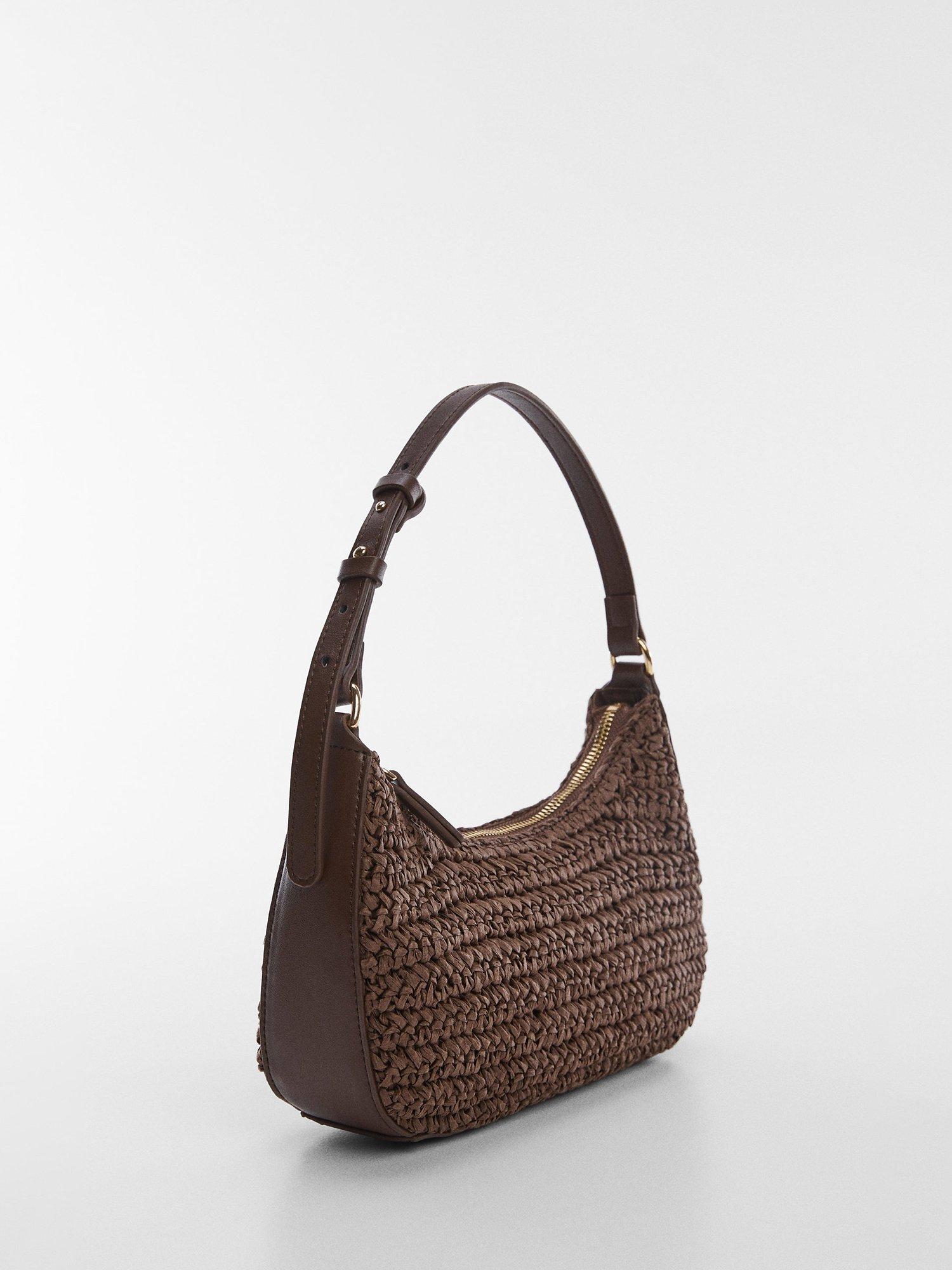 Mango Tenerife Shoulder Bag, Dark Brown
