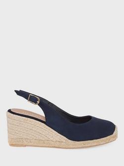 Hobbs Eve Suede Espadrille Sandals, Navy