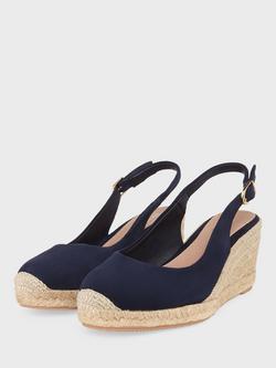 Hobbs Eve Suede Espadrille Sandals - view 2, Navy