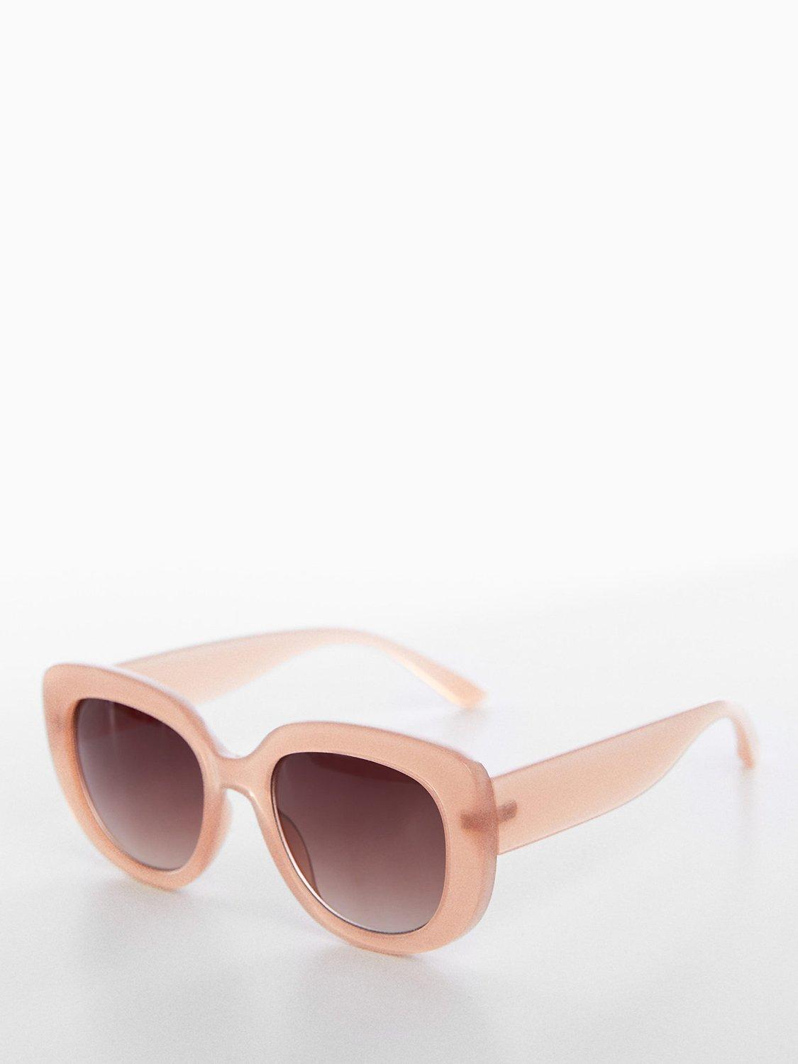 Mango Women's Roses Chunky Oval Sunglasses, Pink/Brown Gradient, One Size