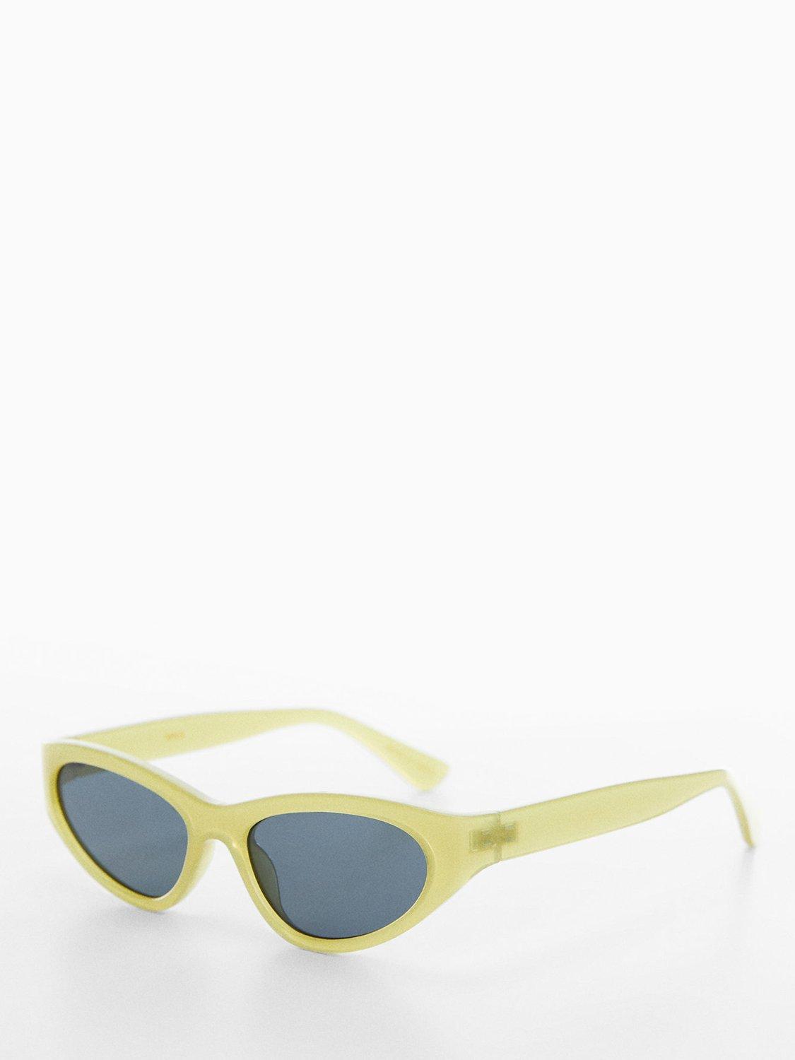 Mango Women's Maisel Cat's Eye Sunglasses, Yellow/Blue, Yellow