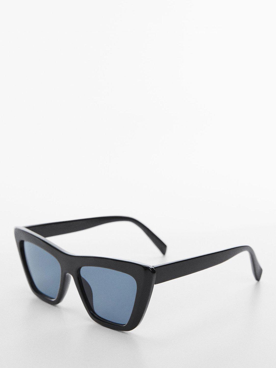 Mango Ana Women's Cat's Eye Sunglasses, Black