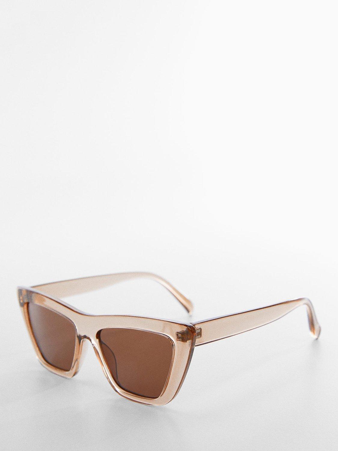Mango Ana Women's Cat's Eye Sunglasses, Light Pastel Orange