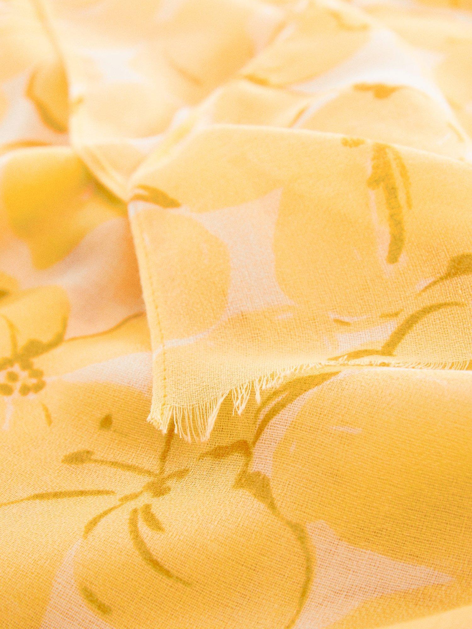 Mango Campo Foulard Scarf, Yellow