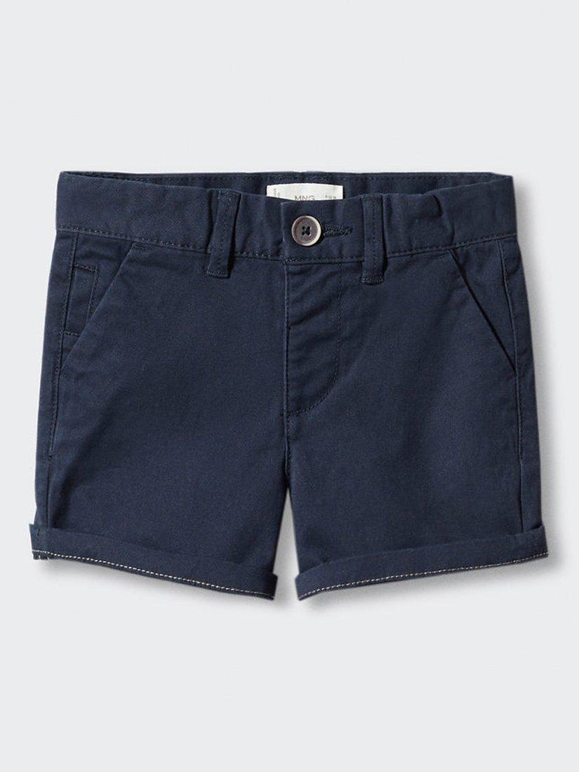 Mango Kids' Berchi Chino Shorts, Navy