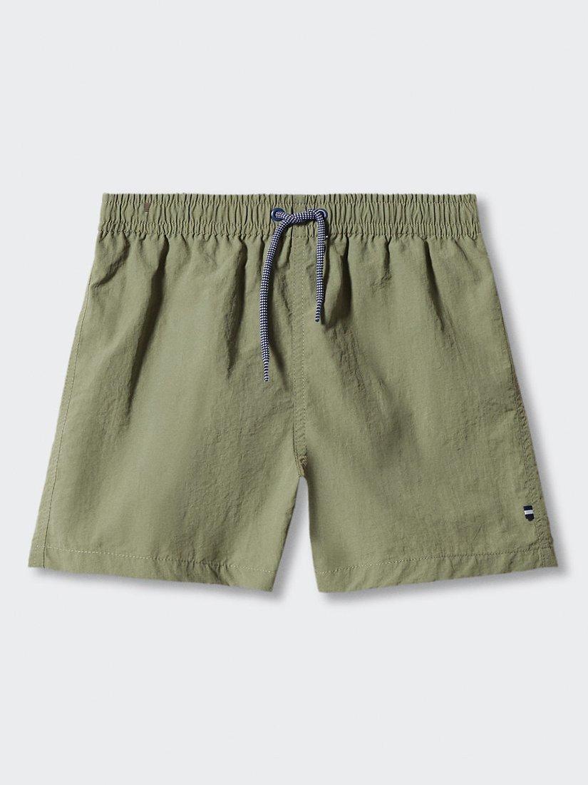Mango Kids' Mare Swim Shorts, Beige Khaki